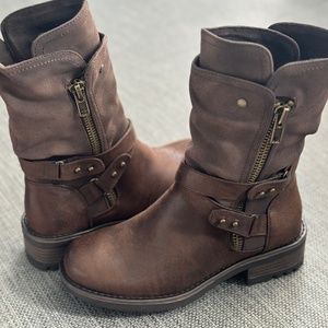 New Carlos Santana Mid-Calf Brown Boots US Size 6.5